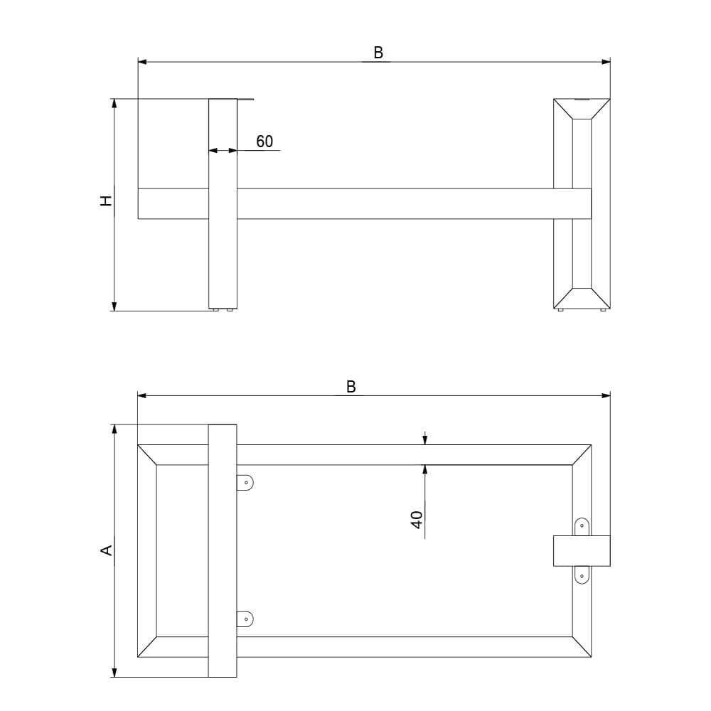 Bordben metal model Frame - til Sofaborde