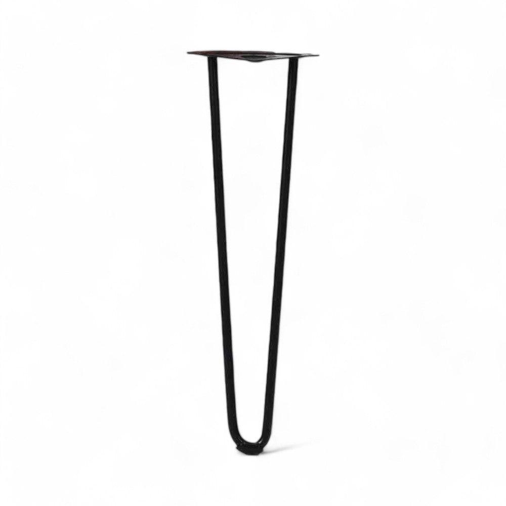 Bordben til sofabord i sort metal og hairpin design