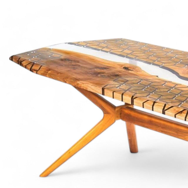 Eksklusivt Valnød Epoxy Spisebord
