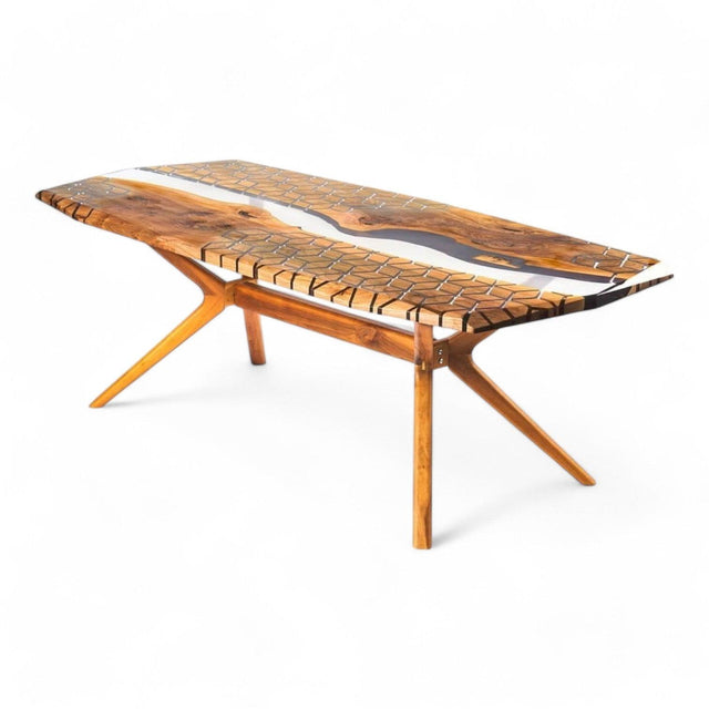 Eksklusivt Valnød Epoxy Spisebord