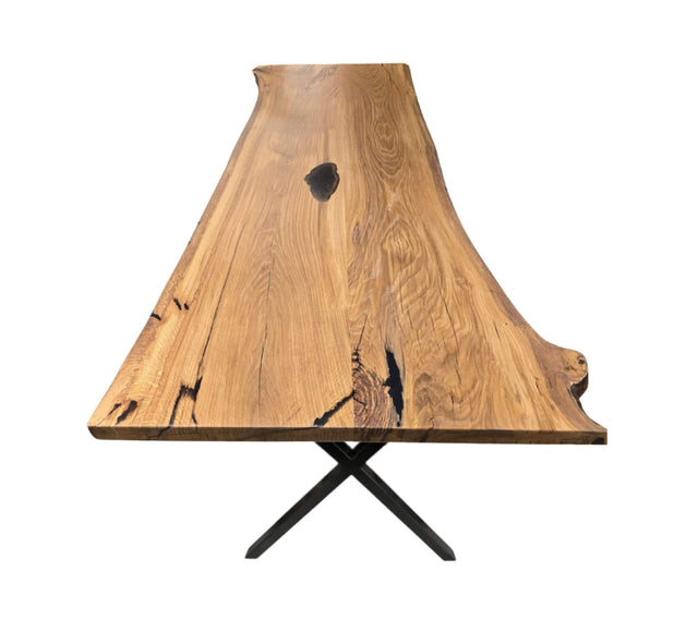 Plankebord egetræ 340 x 95-115 cm
