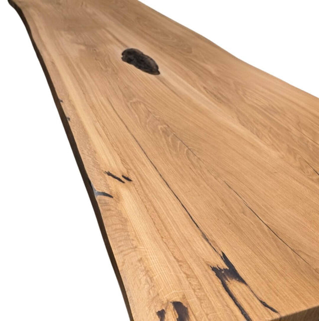Plankebord egetræ 340 x 95-115 cm