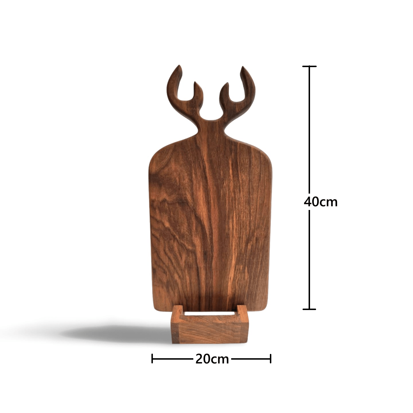 Skærebræt med håndtag kronhjort