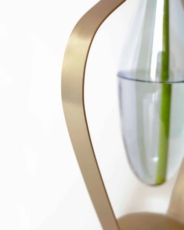 Vase i Glas og Messing