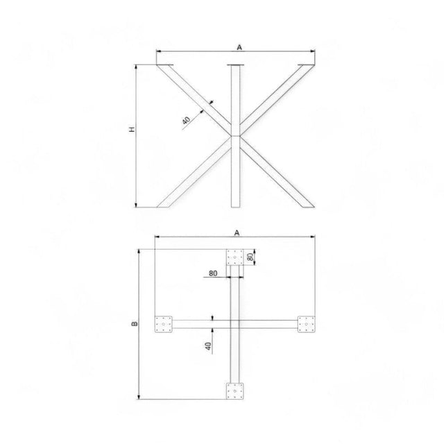 Bordben til rundt plankebord III - Min butik