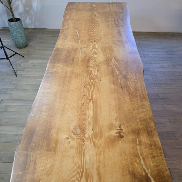 Plankebord i Massivt Fyrretræ – Én Hel Planke – 320x84/89/100 cm
