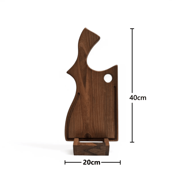 Elegant Skærebræt i Valnød med Ergonomisk Greb