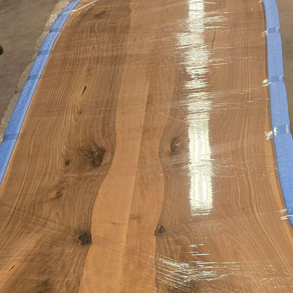 Rå valnøddeplanke 250x100 cm til plankebord på mål