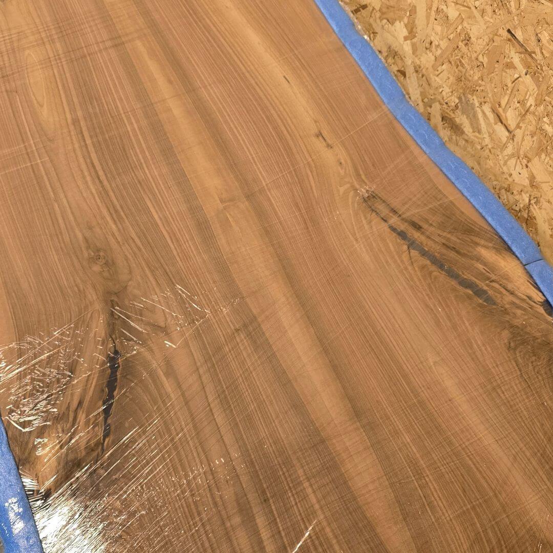 Europæisk valnød rå planke 6 cm tyk til håndlavet plankebord