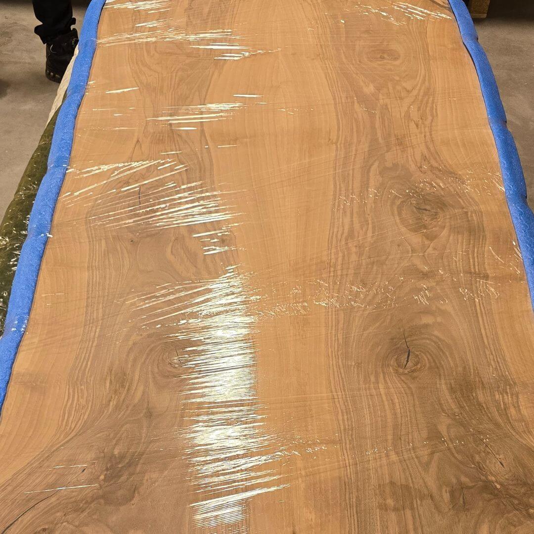 Europæisk valnød rå planke 6 cm tyk til håndlavet plankebord