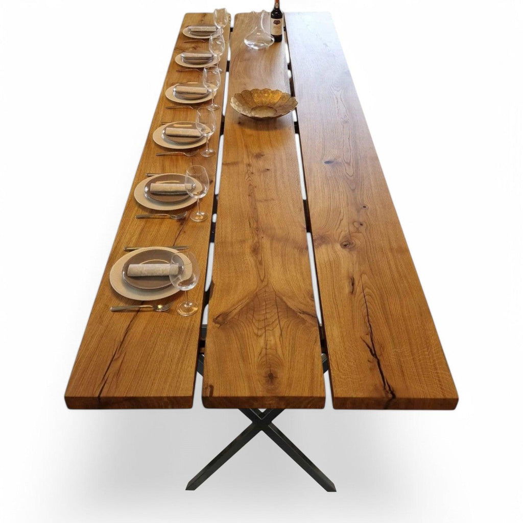 Plankebord i Egetræ – 350x106 cm