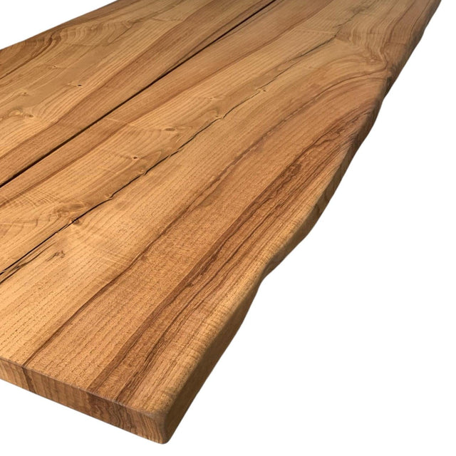 Plankebord Ask med natur kant – 272 x 115 cm