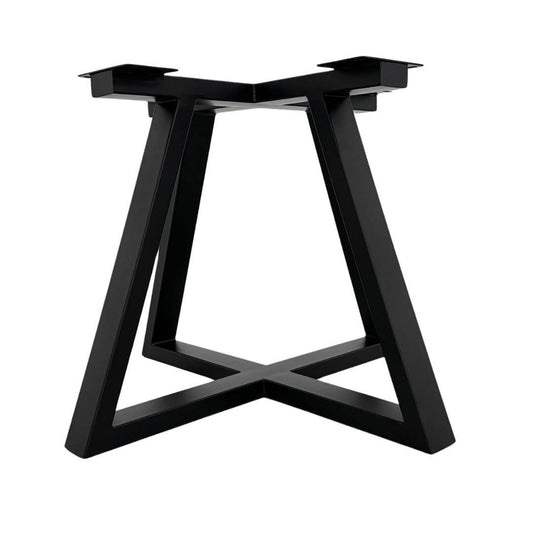 Bordben Dobbelt Trapez – Sort Stel til Rundt Plankebord