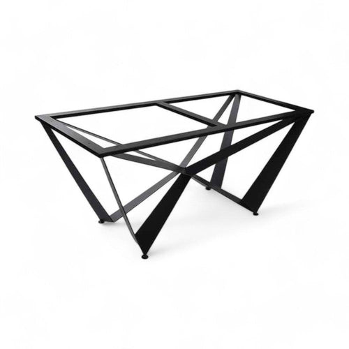 Bordben "Diamond" – Sort Metal Stel til Plankeborde (70x160 cm)