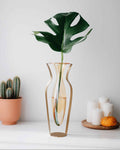 Vase i Glas og Messing