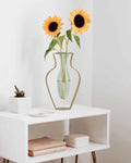 Vase i Glas og Messing