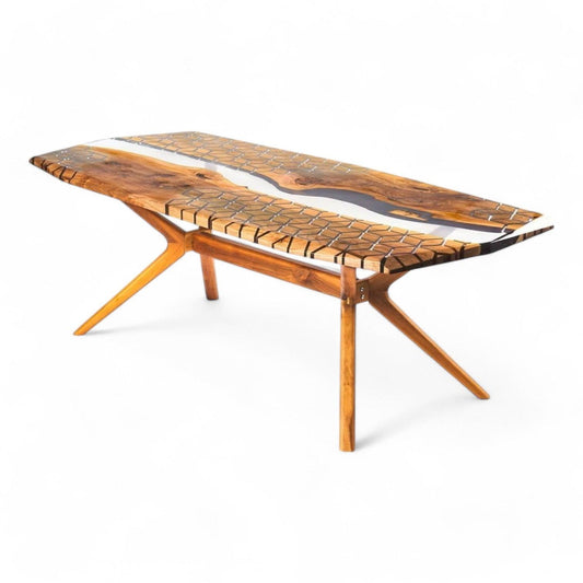 Eksklusivt Valnød Epoxy Spisebord