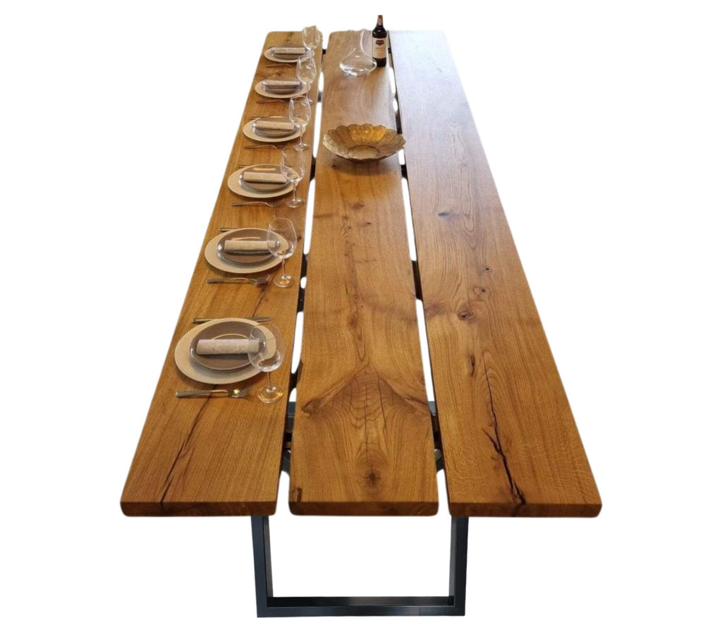 Plankebord i Egetræ – 350x106 cm