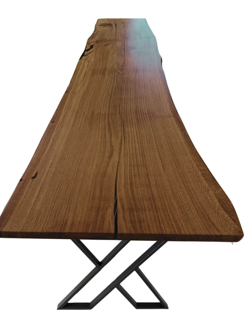 Plankebord i Egetræ – 350x83/105 cm