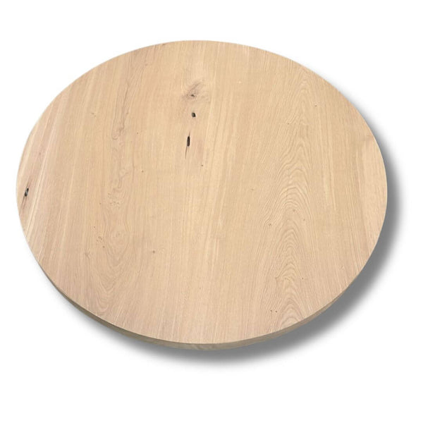 Rundt plankebord i eg (tykkelse: 6 cm)