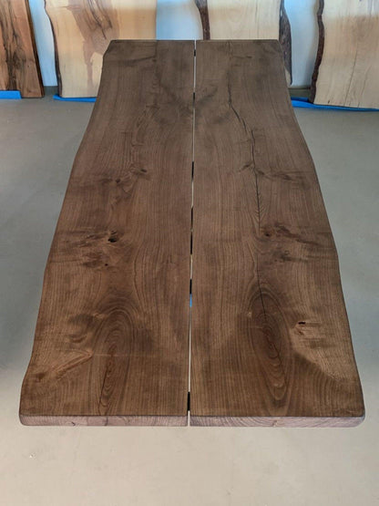 Plankebord i Massivt Asketræ med natur kant– 260 x 105 cm