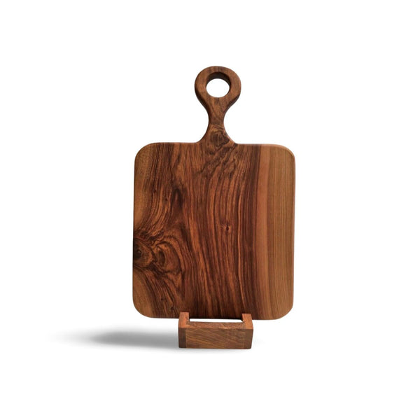 Skaerebraet med håndtag i massiv valnød