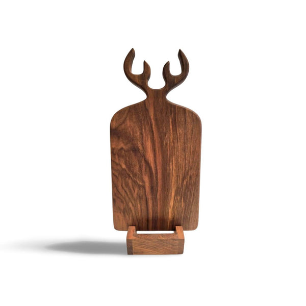 Skærebræt med håndtag kronhjort