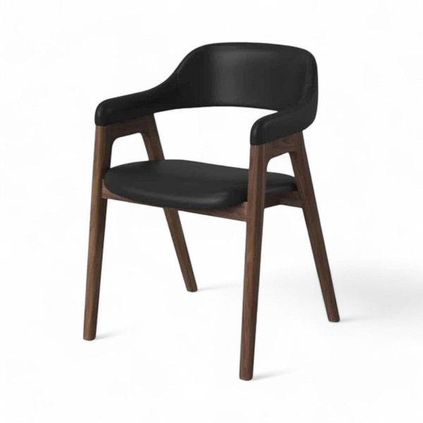 Spisebordsstol ZK-12 Valnød - Eksklusiv valnødsstol med moderne linjer