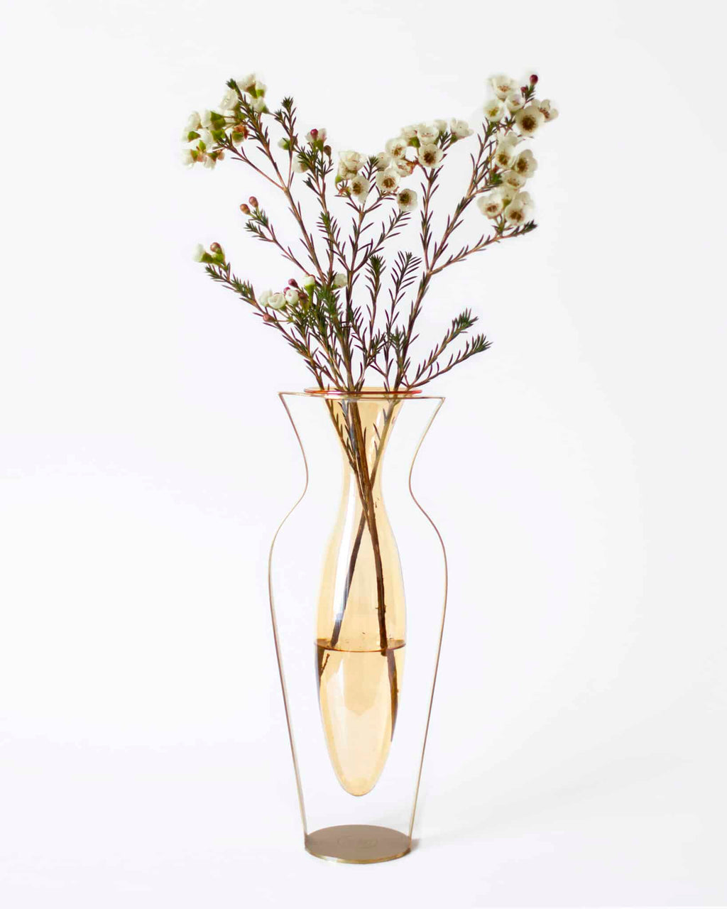 Mira Vase i Glas og Messing