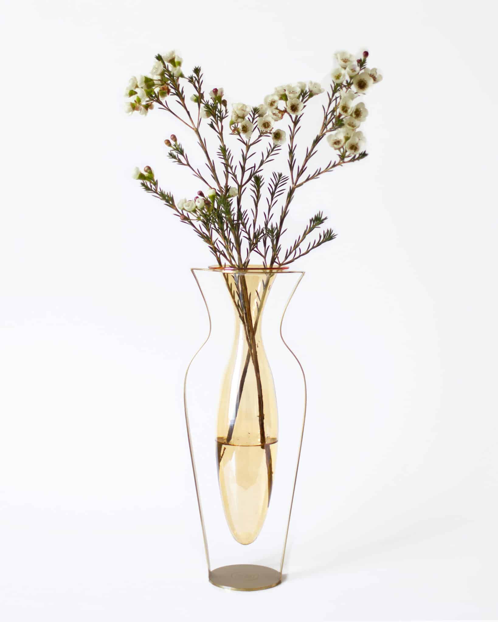 Mira Vase i Glas og Messing