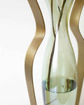 Vase i Glas og Messing