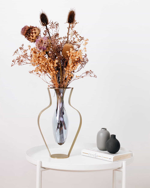 Aura Vase i Glas og Messing