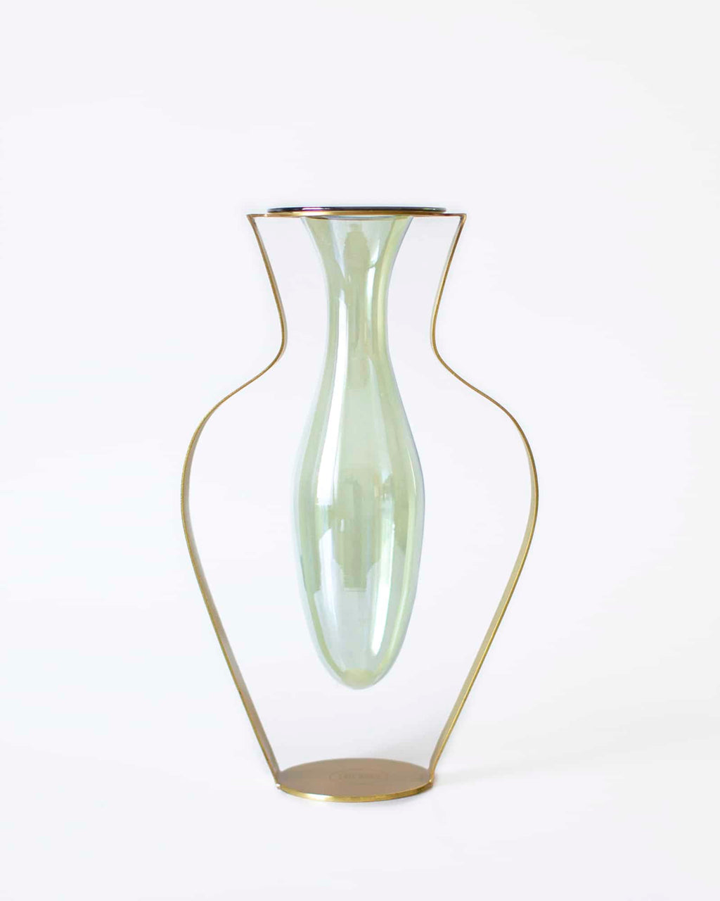 Elva Vase i Glas og Messing
