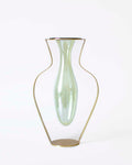 Vase i Glas og Messing