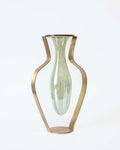 Vase i Glas og Messing