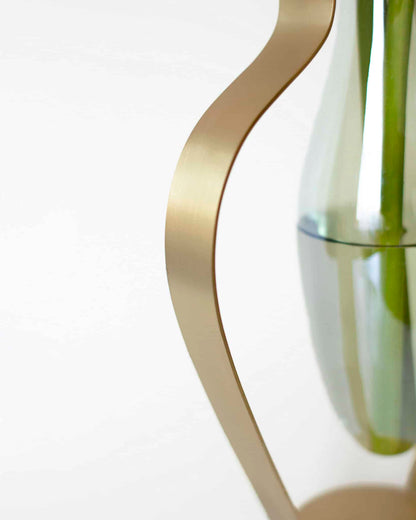 Vase i Glas og Messing