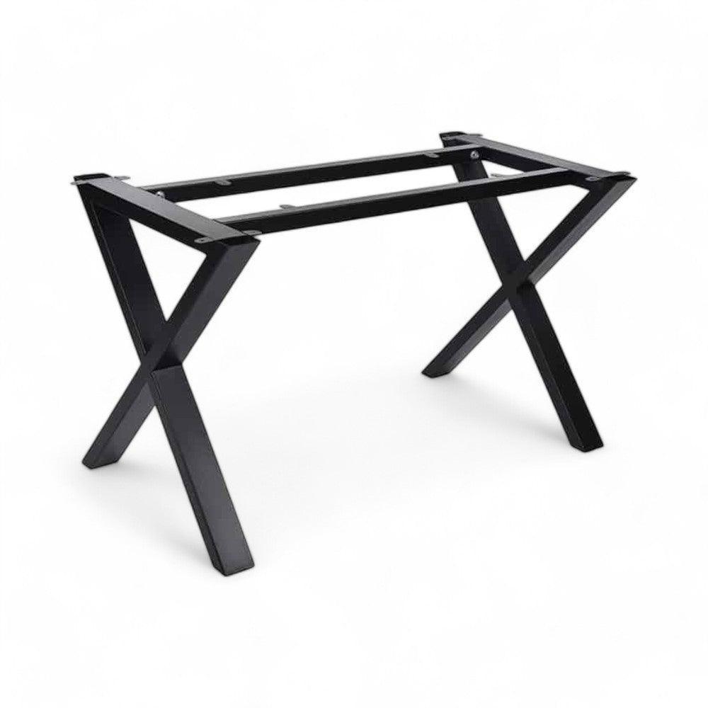 Bordben "X-Form" – Metal til Plankeborde (70x160–250 cm)