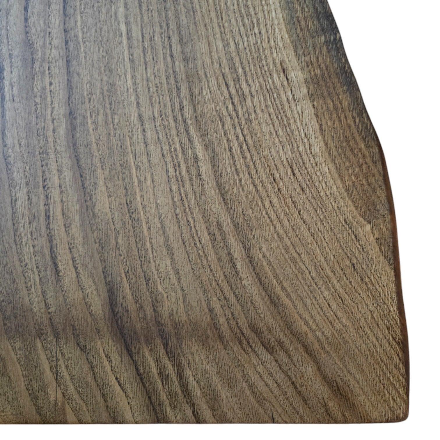 Plankebord i massivt egetræ med naturlig kant – 350x85 cm