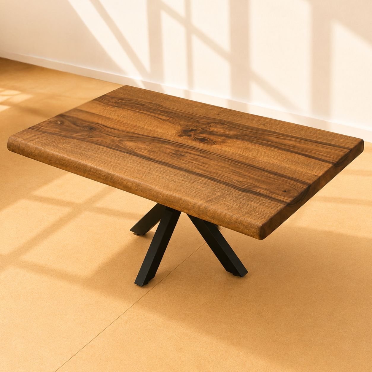 Design sofabord i massivt valnød 120x70 cm