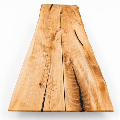 Plankebord i massiv elm 280x100 cm set oppefra