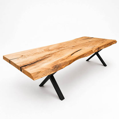 Plankebord i massiv elm 280x100 cm med naturkant