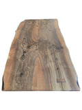 sofabord træ 140x90/100 cm med natur kant