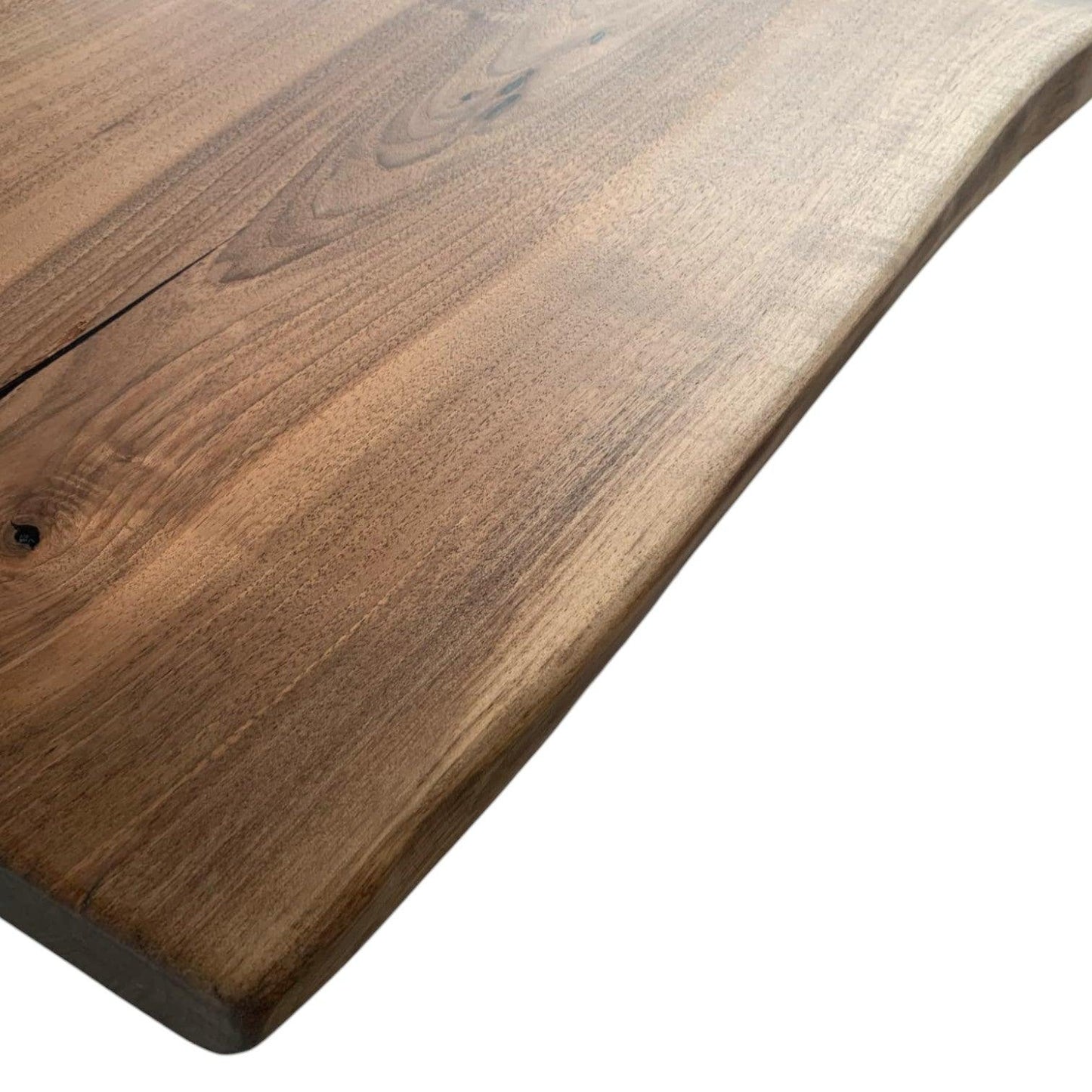 Plankebord i Europæisk Valnød med natur kant – 250 x 97 cm
