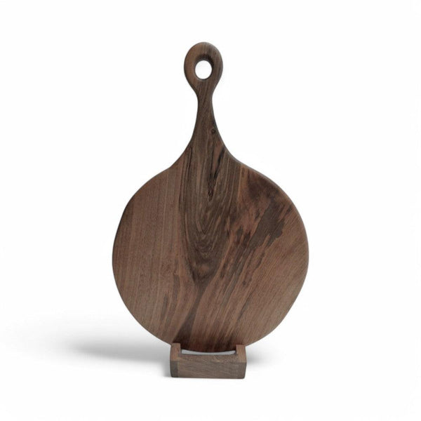 Skaerebraet med håndtag i massiv valnød